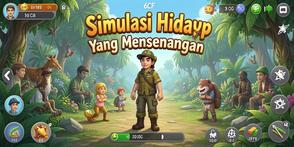 Tampilan gameplay 6CF yang menarik dan interaktif.