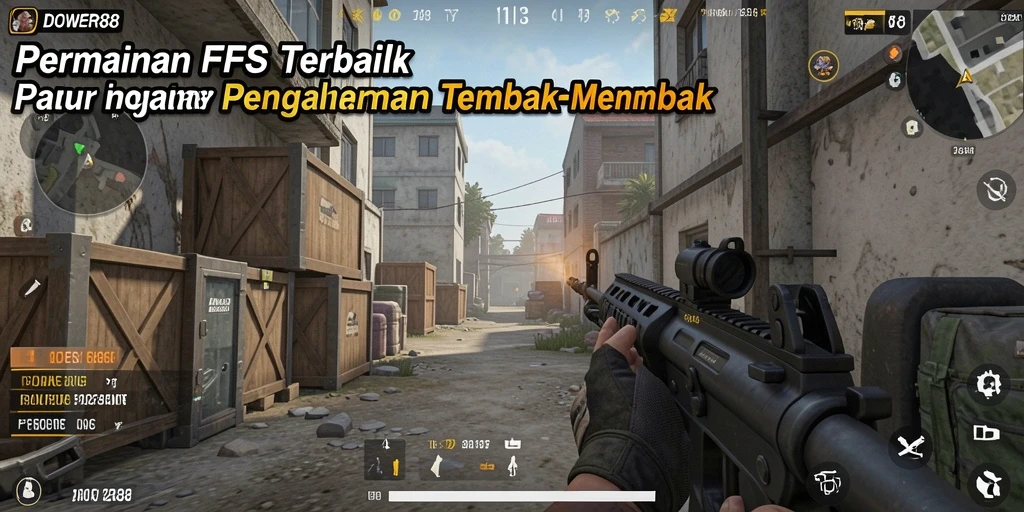 Tampilan gameplay mendebarkan dalam DOWER88 saat bertempur di medan perang.