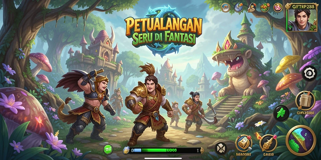Screenshot menampilkan momen epik dalam gameplay petualangan.