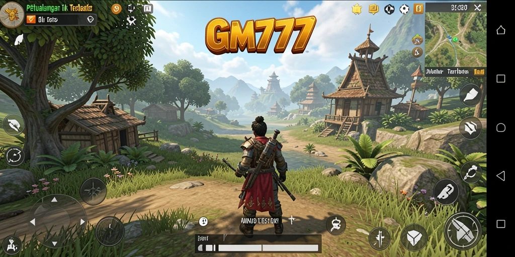 Screenshot menampilkan petualangan mendebarkan di dunia terbuka GM777.