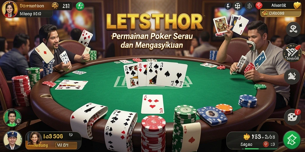 Gameplay LETSTHOR yang seru di dunia Poker.