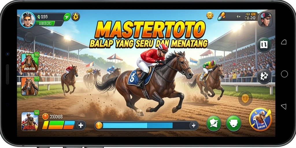 Tangkapan layar utama MASTERTOTO menampilkan aksi balap yang seru dan menegangkan.
