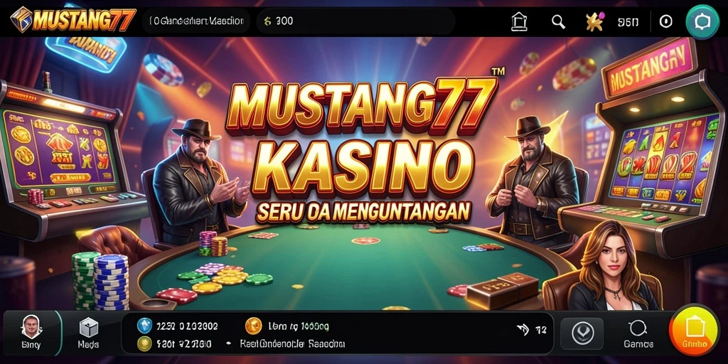 Tampilan utama MUSTANG77 menampilkan berbagai permainan kasino yang menarik.