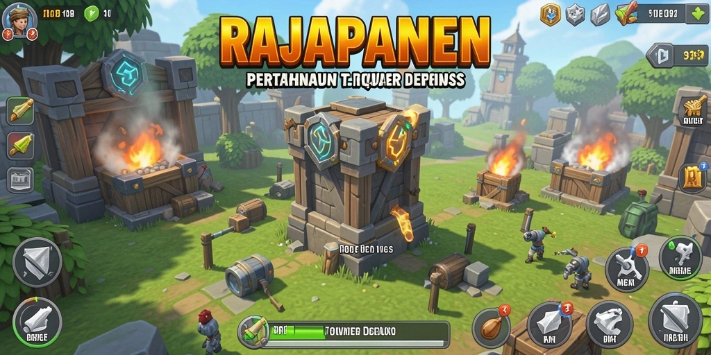 Gameplay menarik dalam pertahanan menara di RAJAPANEN.