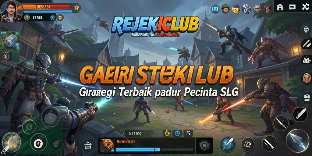 Tampilan gameplay seru REJEKICLUB dengan strategi kompleks.