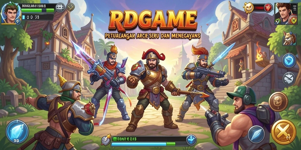Tangkapan layar RPGAME menampilkan aksi seru dalam permainan arcade.