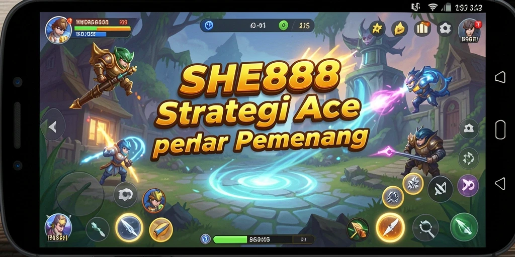 Tampilan gameplay SHE888 dengan aksi strategi yang mendebarkan.