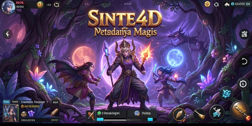 Tangkapan layar gameplay <strong>SINTE4D</strong> yang menunjukkan petualangan seru di dunia magis.