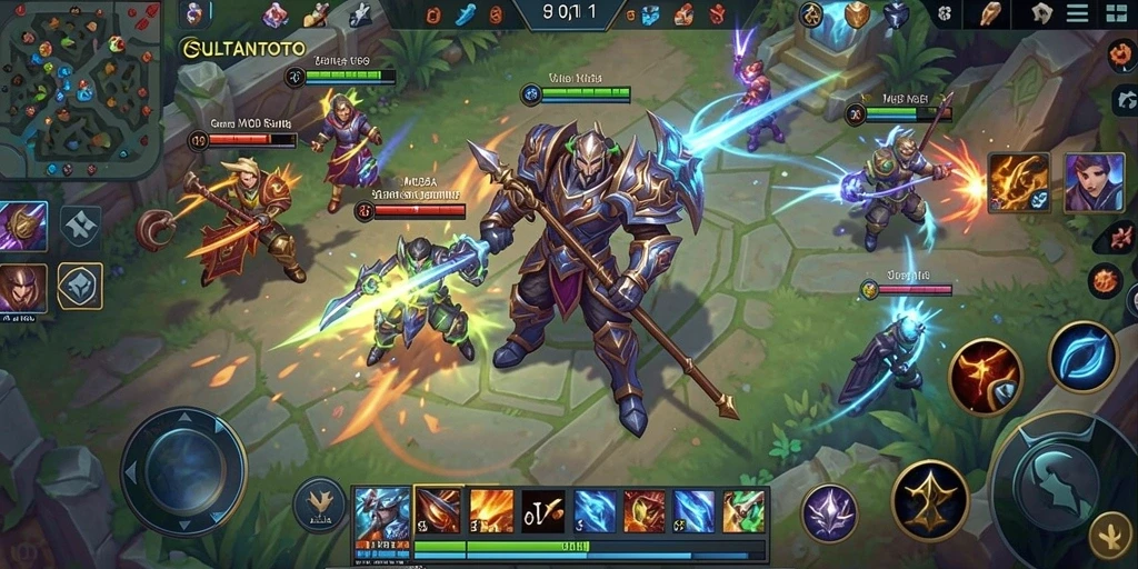 Tampilan menarik dan seru dari gameplay SULTANTOTO di MOBA.